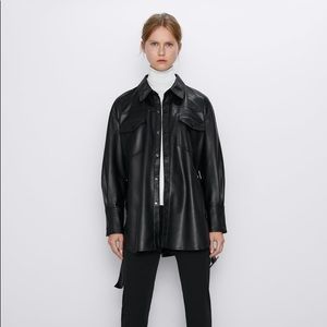 Oversized Leather Jacket